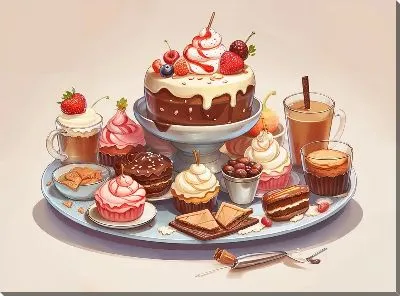 Картина маслом Десерт №92