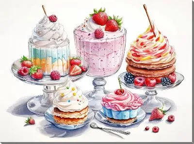 Картина маслом Десерт №97