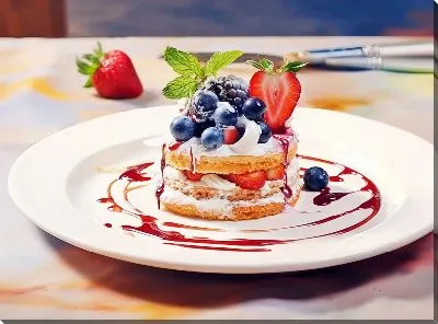 Картина маслом Десерт №100