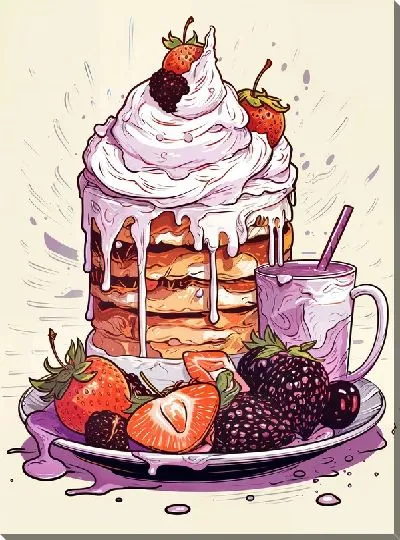 Картина маслом Десерт №102