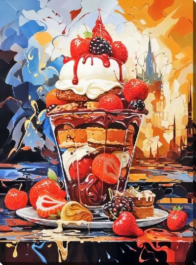 Картина маслом Десерт №103