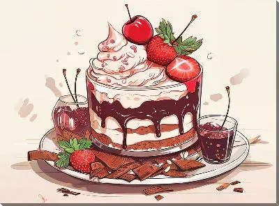 Картина маслом Десерт №104