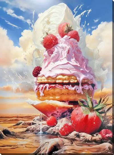 Картина маслом Десерт №107