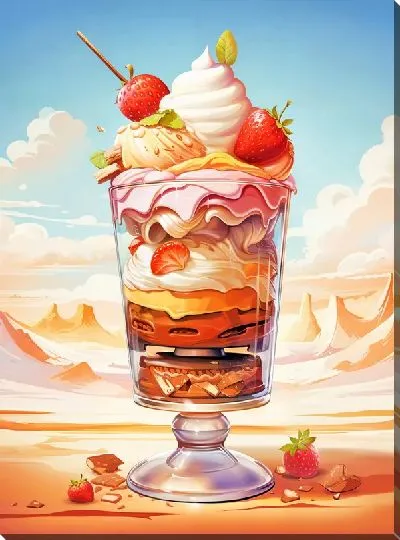 Картина маслом Десерт №128
