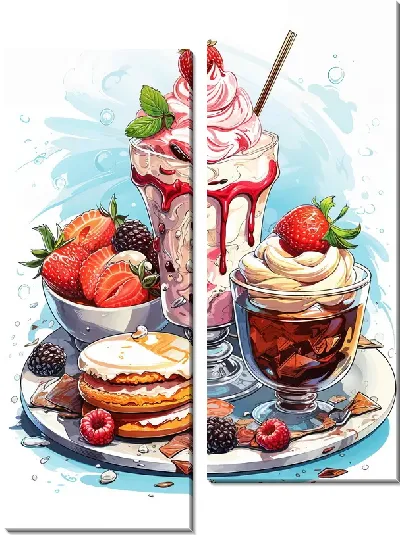 Модульная картина Десерт №130