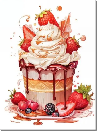 Картина маслом Десерт №134