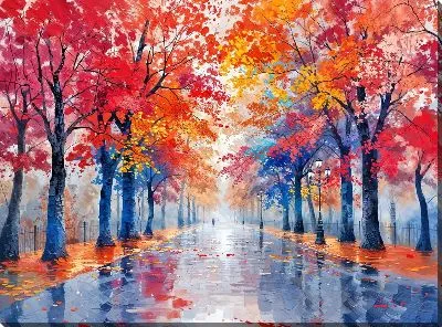 Картина маслом Аллея №26