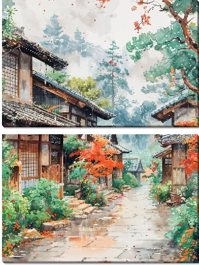 Модульная картина Аллея №42