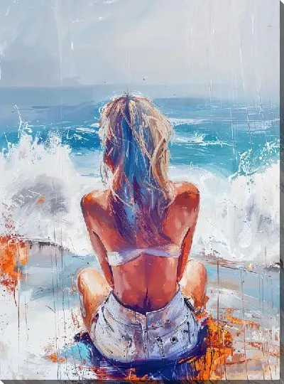 Картина маслом Волны №21