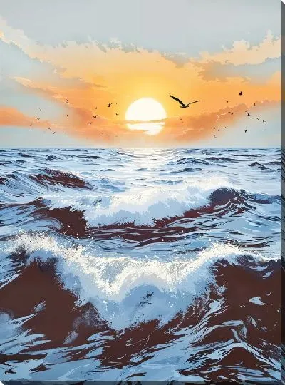 Картина маслом Волны №41