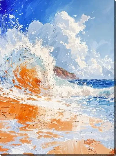 Картина маслом Волны №10