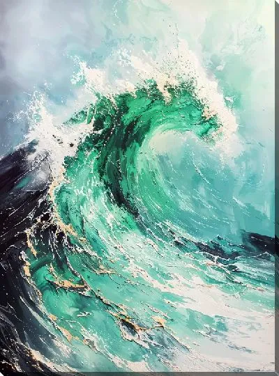 Картина маслом Волны №11