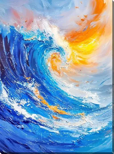 Картина маслом Волны №17