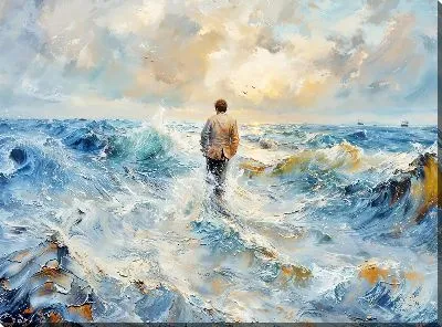 Картина маслом Волны №20