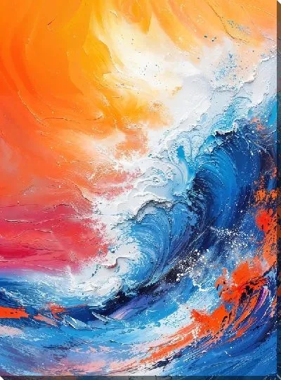 Картина маслом Волны №211