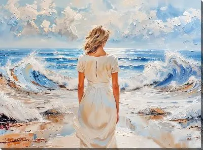 Картина маслом Волны №22