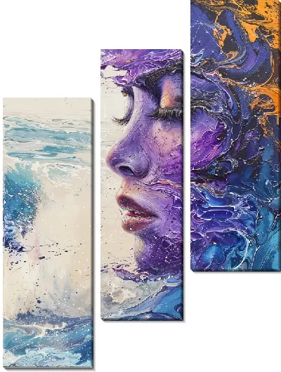 Модульная картина Волны №24