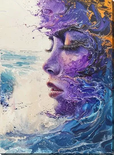 Картина маслом Волны №24