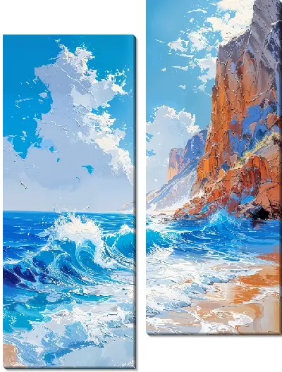 Модульная картина Волны №25