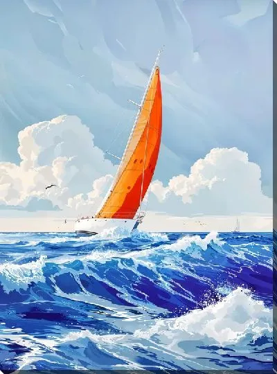 Картина маслом Волны №27