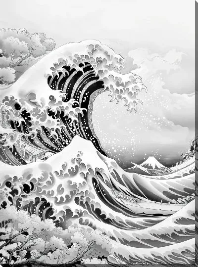 Картина маслом Волны №311