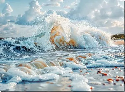 Картина маслом Волны №32