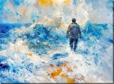 Картина маслом Волны №33