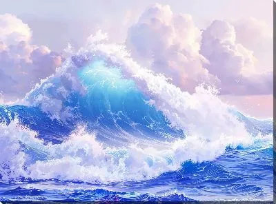 Картина маслом Волны №35