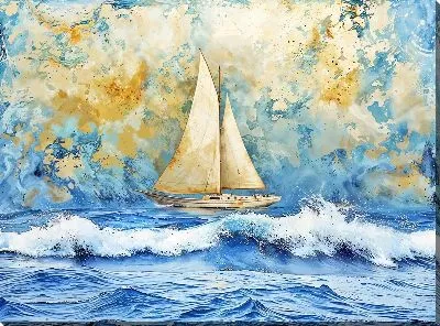 Картина маслом Волны №36