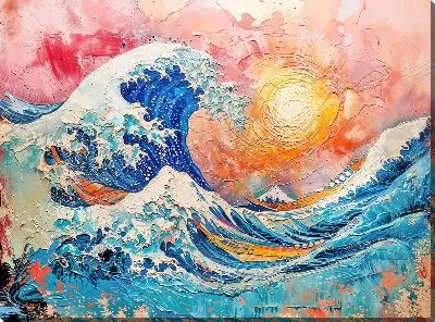 Картина маслом Волны №37