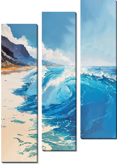 Модульная картина Волны №40
