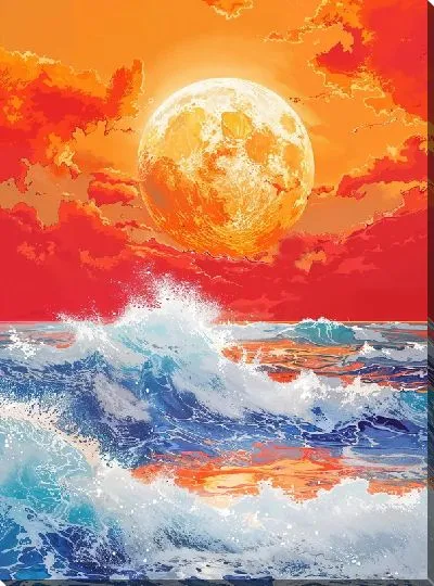 Картина маслом Волны №411