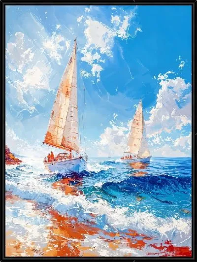 Картина Два летних парусника