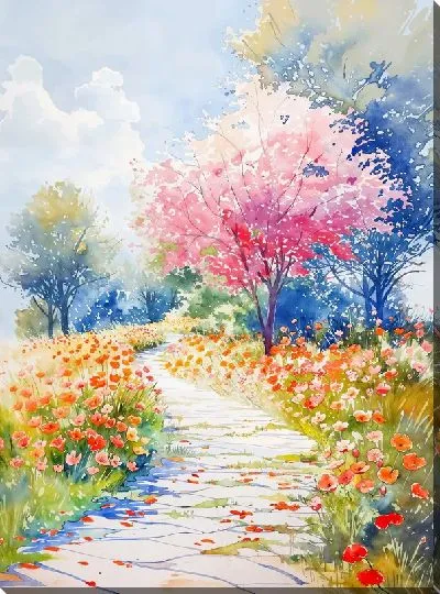 Картина маслом Летняя тропинка в парке