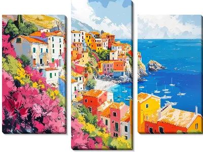 Модульная картина Летний пейзаж Италии