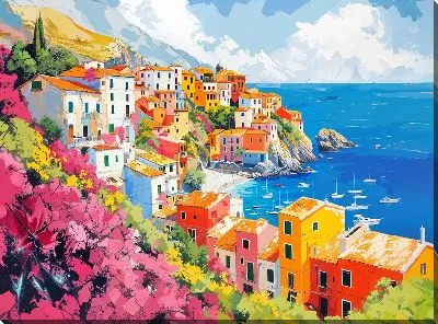 Постер Летний пейзаж Италии