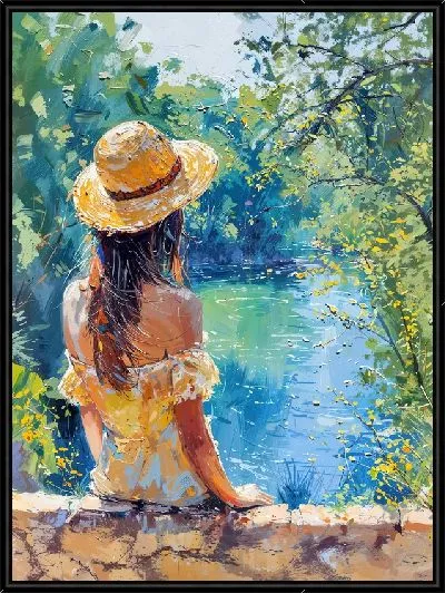 Картина Девушка у озера