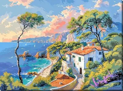 Картина маслом Летний пейзаж №123