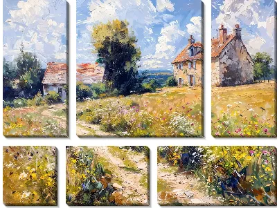 Модульная картина Летний пейзаж №124