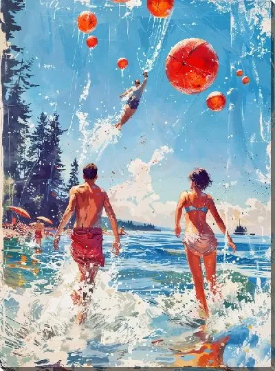 Картина маслом Всплеск летних брызг