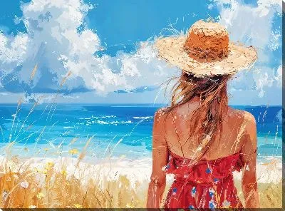 Картина маслом Взгляд на море