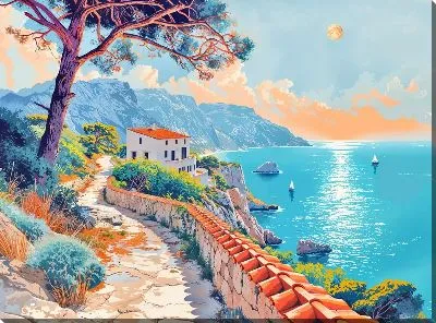 Картина маслом Тропинка летнего пейзажа