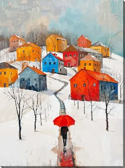 Картина маслом Зимний мотив №2