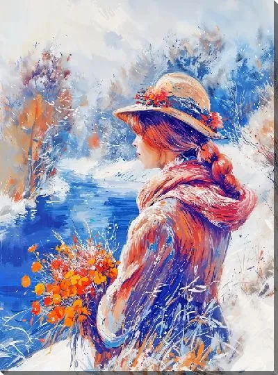 Картина маслом Зимний мотив №4