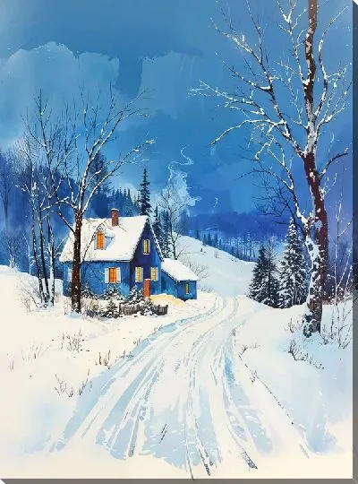 Картина маслом Зимний мотив №5