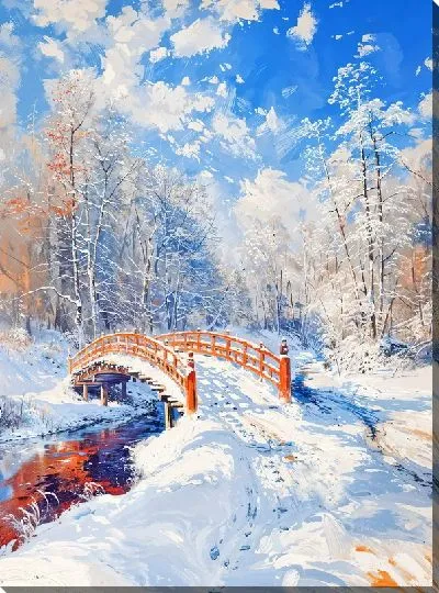 Картина маслом Зимний мотив №8