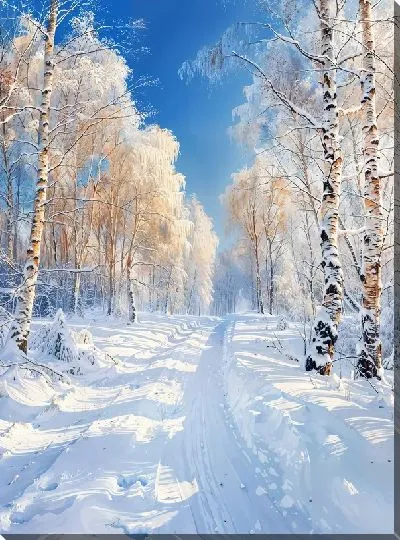 Картина маслом Зимний мотив №9