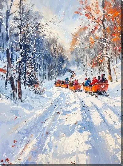 Картина маслом Зимний мотив №10