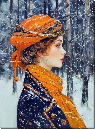 Картина маслом Зимний мотив №11