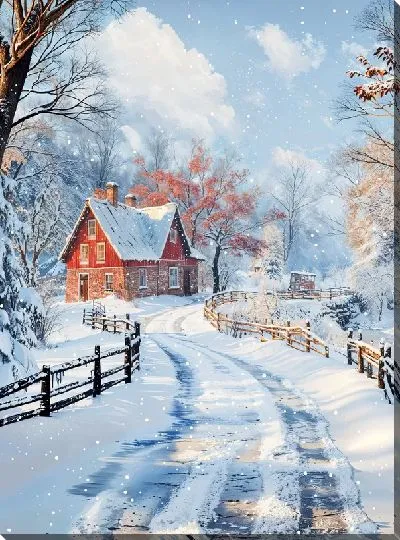 Картина маслом Зимний мотив №12